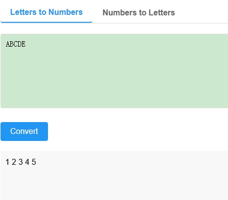 Letters to Numbers